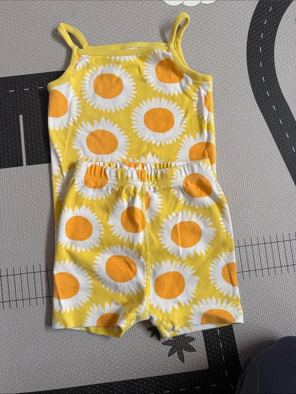 Hanna Andersson Yellow-Trim Organic Cotton Top